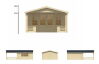 Tuindeco Gartenhaus Blockhütte IPSWICH 440 x 440 / 58mm