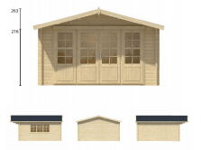 Tuindeco Gartenhaus Blockhütte SOUTHHAMPTON 540 x...