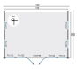 Tuindeco Gartenhaus Blockhütte Clockhouse TREVOR + 27 mm Dach / 550 x 400 / 70mm, natur