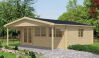 Tuindeco Gartenhaus Blockhütte RUNE 595 x 595 / 70mm