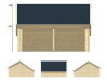 Tuindeco Garage Garage-Offene Scheune NYSSE 600 x 600 / 70mm natur