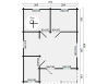 Tuindeco Gartenhaus Blockhütte KAY inkl.+ 27 mm Dach  800 x 595 / 70mm, natur