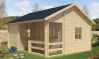 Tuindeco Gartenhaus Blockhütte EDELWEIß  600 x 510 / 70mm, natur