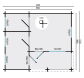 Tuindeco Gartenhaus Blockhütte EDELWEIß  600 x 510 / 70mm, natur