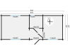 Tuindeco Gartenhaus Blockhütte AVA + 27 mm Dach / 347 x 844 / 70 mm, natur