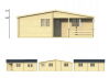 Tuindeco Gartenhaus Blockhütte AZORES + 27 mm Dach / 941 x 848 / 70 mm, natur