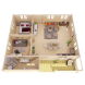 Tuindeco Gartenhaus Blockhütte AZORES + 27 mm Dach / 941 x 848 / 70 mm, natur