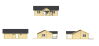 Tuindeco Gartenhaus Blockhütte FINN inkl. Fundament, Boden, Steg) 740 x 1040 / 92mm