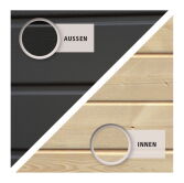 Karibu Spielturm Stelzenhaus BENJAMIN terragrau inkl. Rutsche blau