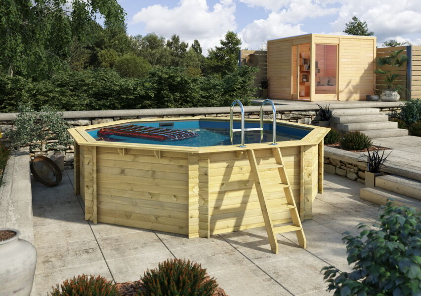 Karibu Pool MODELL 1 VARIANTE A Classic Deck Folie BLAU