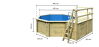 Karibu Pool MODELL 1 VARIANTE C Classic Deck Folie BLAU
