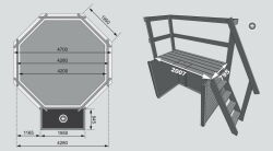 Karibu Pool MODELL 2 VARIANTE B Classic Deck Folie BLAU