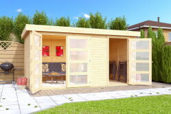 Karibu Gartenhaus MÜHLENTRUP 2 naturbelassen 404 x...