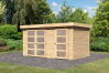 Karibu Gartenhaus MÜHLENTRUP 2 naturbelassen 404 x 272 cm