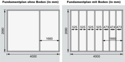 Karibu Gartenhaus MÜHLENTRUP 2 terragrau 404 x 272 cm