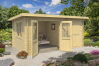 Gartenhaus MOSEL 440x300 cm (L); 40 mm Doppelnut; ohne Boden; 2-Raum-Haus