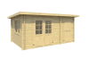 Gartenhaus MOSEL 440x300 cm (L); 40 mm Doppelnut; ohne Boden; 2-Raum-Haus