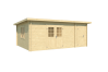 Gartenhaus RHEIN 560x420 cm (L); 40 mm Doppelnut; ohne Boden; 2-Raum-Haus