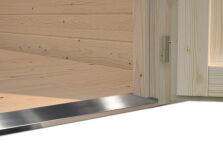 Gartenhaus ELLA 13,1 m²; 470x320 cm, 28mm Bohlen, naturbelassen