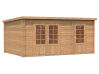 Gartenhaus ELLA 13,1 m²; 470x320 cm, 28mm Bohlen, naturbelassen
