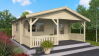 Gartenhaus JUIST 5x5 m + 2 m Terrasse / 50mm