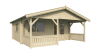 Gartenhaus JUIST 5x5 m + 2 m Terrasse / 50mm