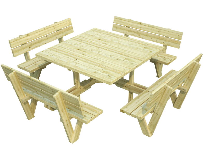 Tisch mit Sitzbänken Picknick ARTHUR kesseldruckimprägniert grün