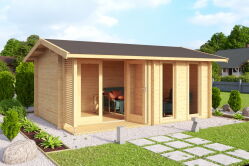 Gartenhaus HAMPSHIRE 44; 440x320 cm ISO; 44 mm Doppelnut;...