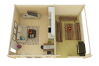 Gartenhaus Carina 4x5 m + 3 m Schleppdach mit Geländer / 45mm