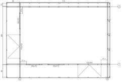 Gartenhaus SABRINA; 660x480 cm ISO (A); 70 mm Doppelnut; inkl. Boden und Terrasse