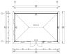 Gartenhaus NICOLE, 590x400 cm ISO (A), 44 mm Doppelnut, inkl. Boden