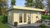 Gartenhaus LINUS; 575x300 cm ISO (A); 44 mm Doppelnut; ohne Boden