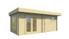Gartenhaus LINUS; 575x300 cm ISO (A); 44 mm Doppelnut; ohne Boden