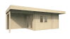 Gartenhaus VINCENT; 714x298 cm (A); 44 mm Doppelnut; inkl Boden