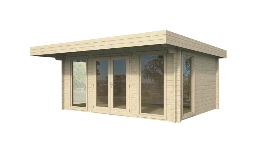 Gartenhaus YVONNE (A) 500x380 cm ISO), 44 mm Doppelnut; ohne Boden