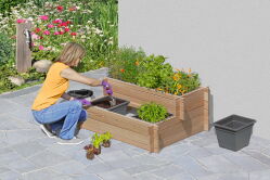 COMBO 2x3 Pflanztreppe, Lärche 110x80x45 cm