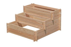 COMBO 3x3 Pflanztreppe, Lärche 110x114x63 cm