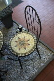 Stuhl STELLA Metallgestell, mit Mosaik Dekor im 2er Set