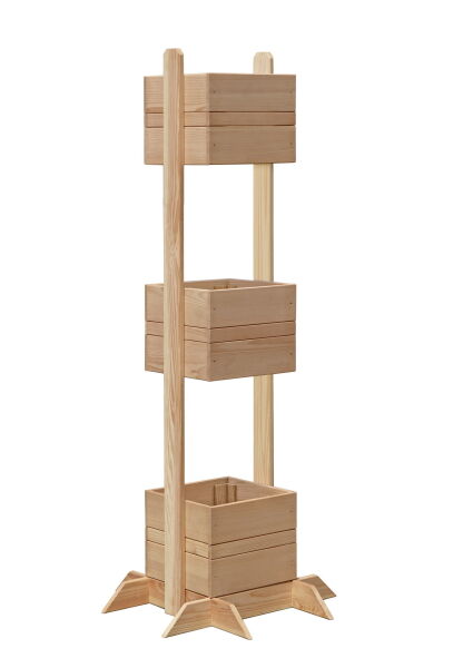 BALKO Pflanzturm Hochbeet, Lärche 70x70x180cm (AL)