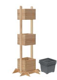 BALKO Pflanzturm Hochbeet, Lärche 70x70x180cm (AL)