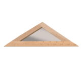 Karibu Fenster Dreieckfenster 135x34 cm für 27° Giebel natur für 38/40mm Wände / AKTION