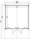 Gartenhaus JESSICA 400x400 cm ISO (L); 40 mm Doppelnut; inklusive Boden