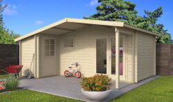 Gartenhaus BENNO PLUS 530x450 cm ISO (A); 44 mm...