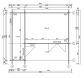 Gartenhaus BENNO PLUS 530x450 cm ISO (A); 44 mm Doppelnut; Anbau links, inklusive Boden; 2-Raum-Haus