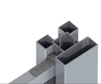 Pfosten für 97er MODULAR SYSTEME Aluminium anthrazit pulverbeschichtet 68x68x970mm für Modular 97 / MIX&MATCH - MODULAR SYSTEME