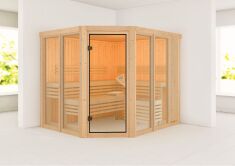 Karibu Sauna AINUR 3 (Eckeinstieg) / kein Dachkranz / ohne Ofen