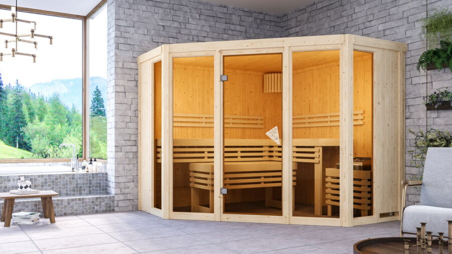 Sauna ALCINDA 2 / 68mm Premium Saunen (inkl. Vollausstattung)