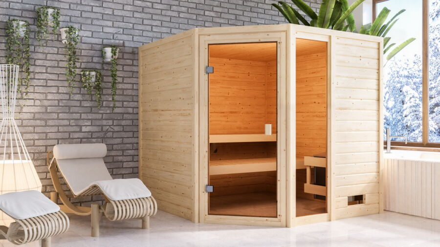 38mm Massivholzsauna TABEA
