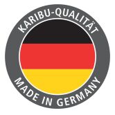 38mm Massivholzsauna TABEA (Eckeinstieg) / inkl. Dachkranz / Ofen 9 KW externe Strg easy