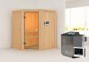Sauna FAURIN (Eckeinstieg)  / kein Dachkranz / Ofen 9 kW Bio externe Strg easy